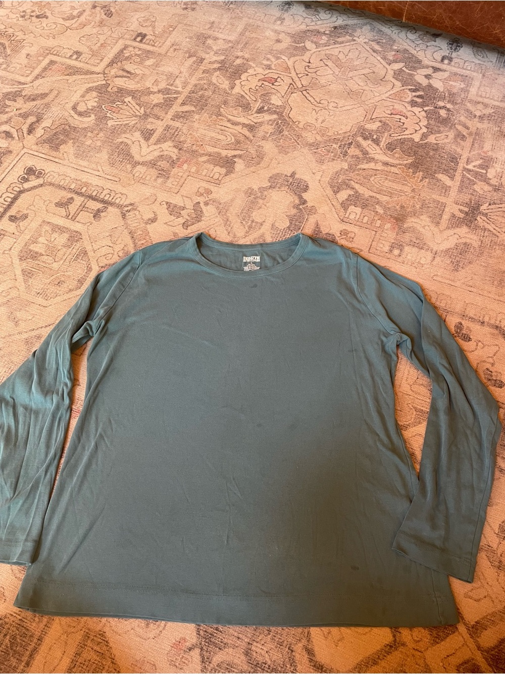 Duluth Trading Co Long-Sleeve Crewneck Top - Teal